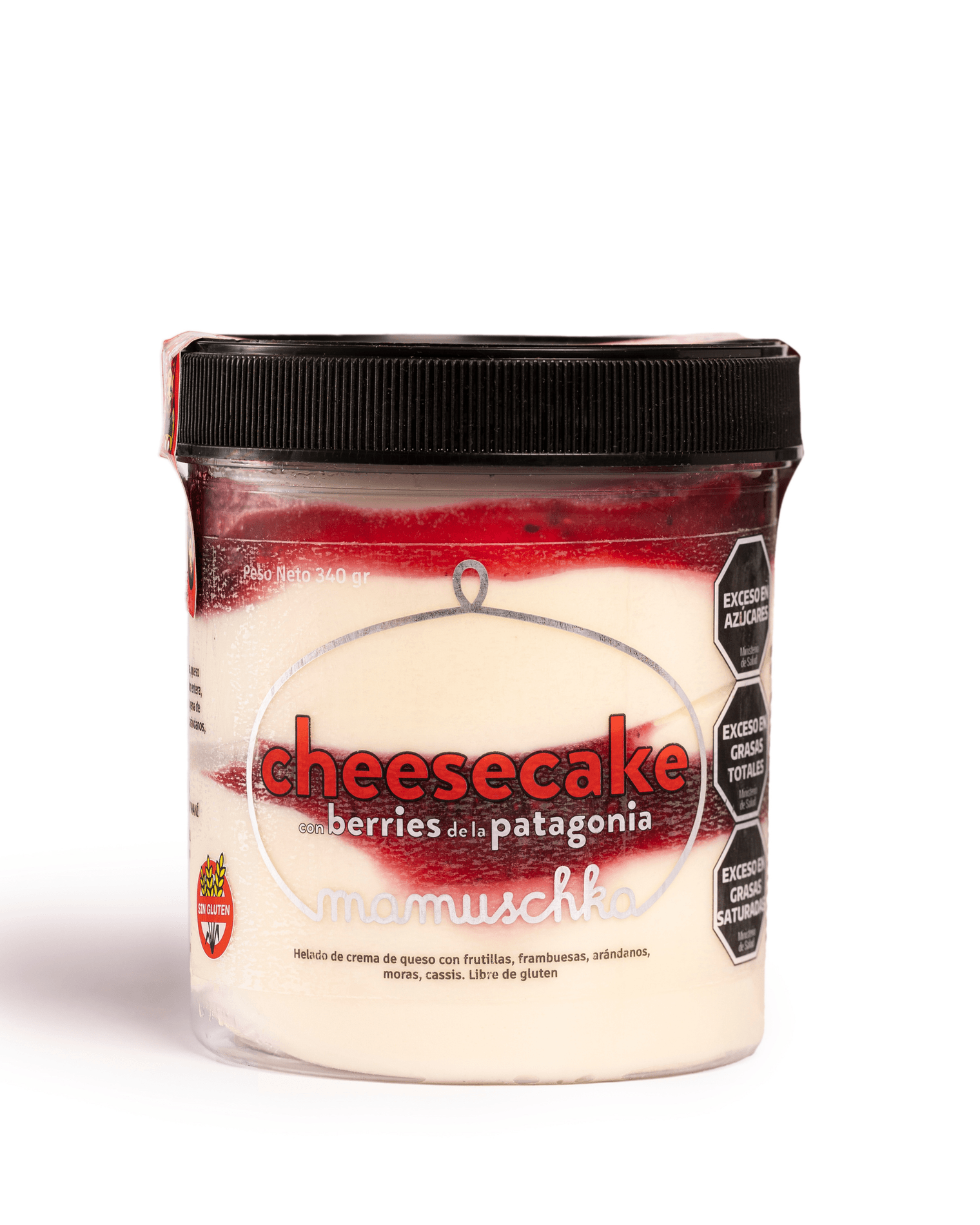 Helado en pote Cheesecake con berries de la Patagonia