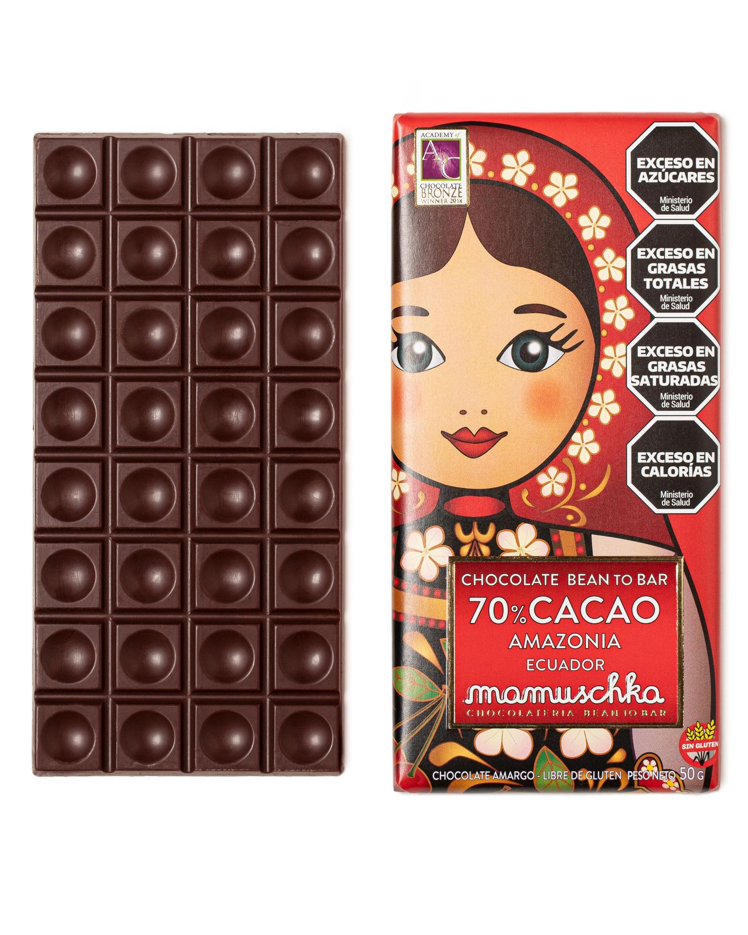 Tableta Puro Chocolate Amargo 70% Cacao