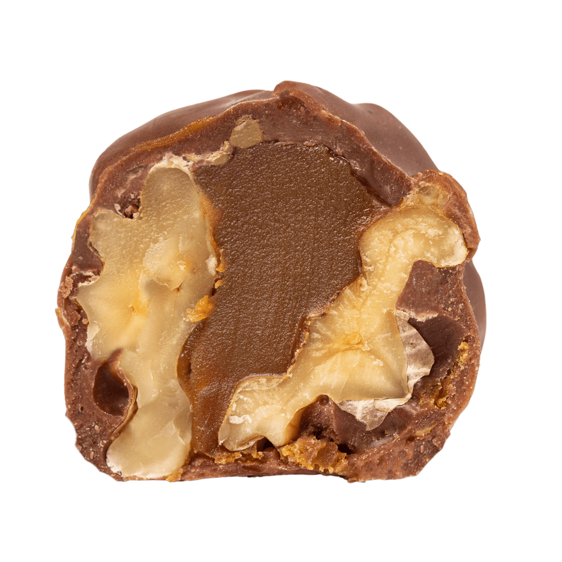 Nuez entera con Dulce de Leche y Chocolate Leche - interior