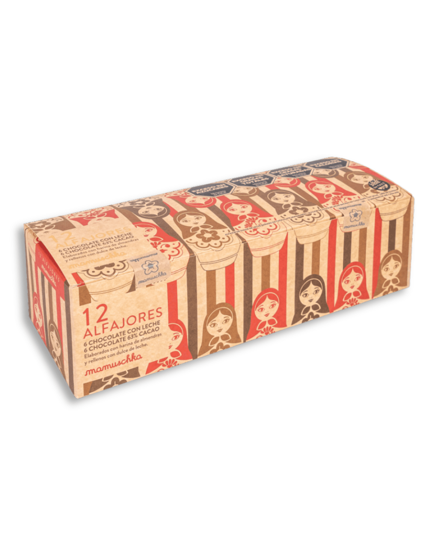 12 alfajores chocolate leche