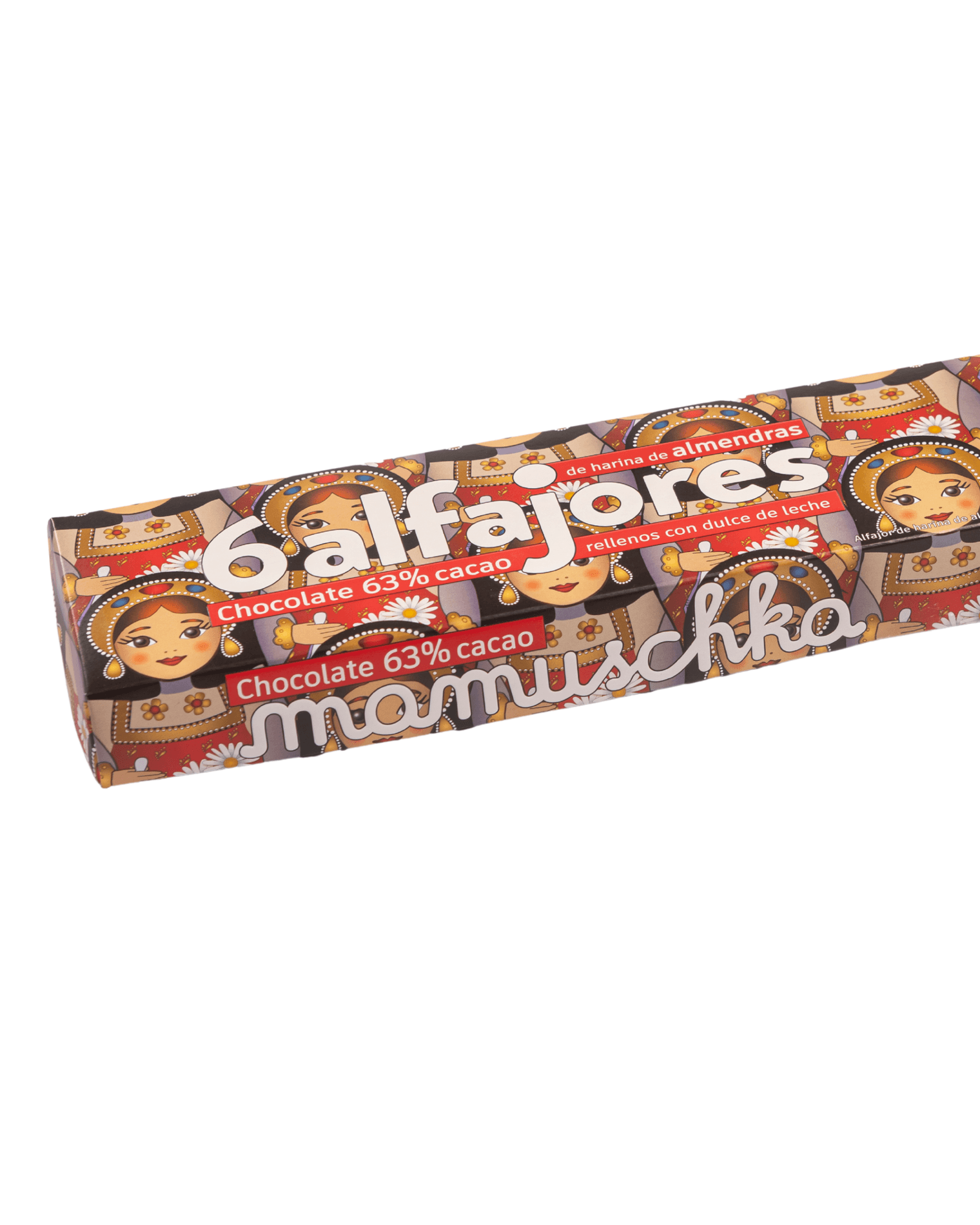 Caja 6 Alfajores de chocolate 63% cacao