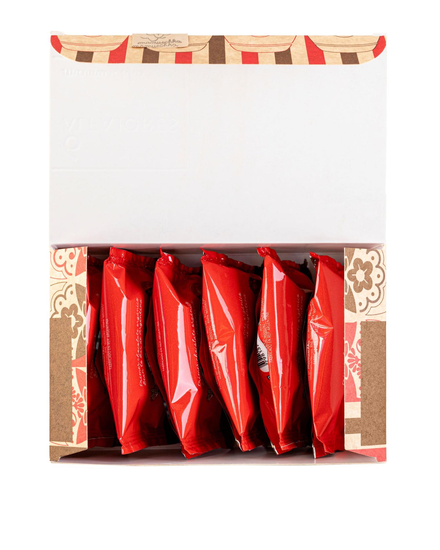 Caja de 6 Alfajores de chocolate 63% cacao